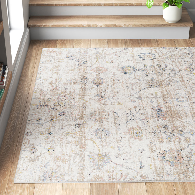 Langley Street Benfield Beige Machine Washable Area Rug & Reviews